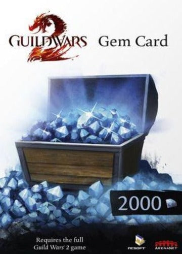 Guild Wars 2 2000 gems card (DLC) official website Key GLOBAL